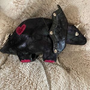 Betsey Johnson Dynomite triceratops cross body purse